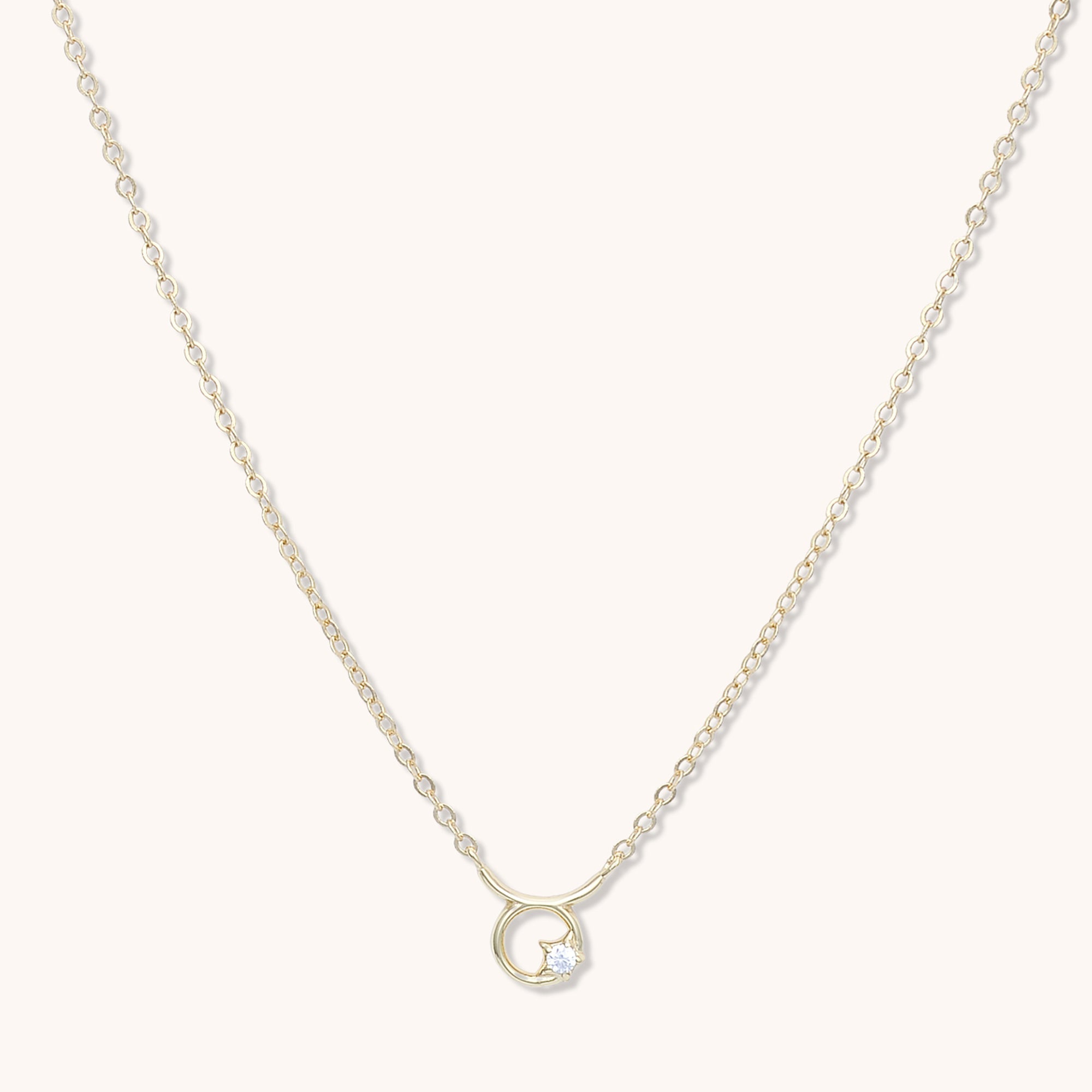 Taurus Star Sign Necklace Rose Gold